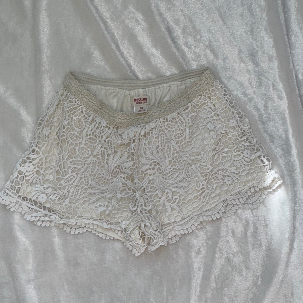 Off White Lace Shorts